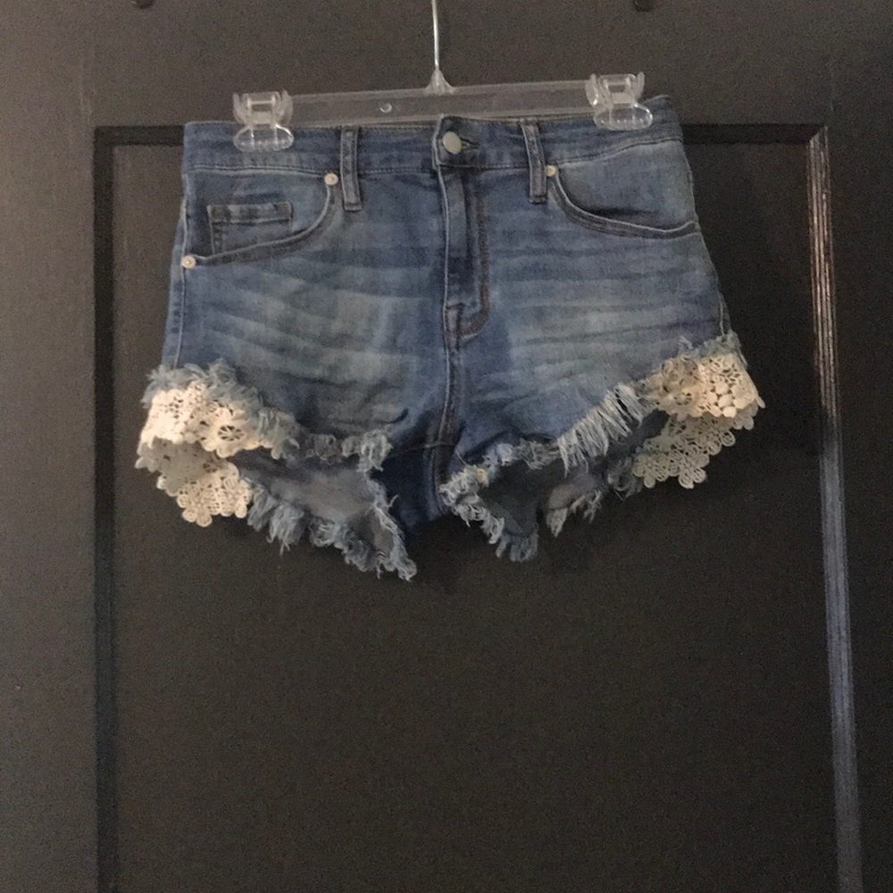 Missimo High Rise Super Stretch Shorts with Lace